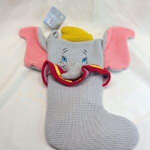 Disney Dumbo Knit Stocking with Pink and Yellow Accents